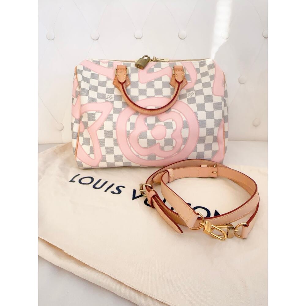 Louis Vuitton Limited Edition 2017 Damier Azur Tahitienne Speedy Bandouliere 30